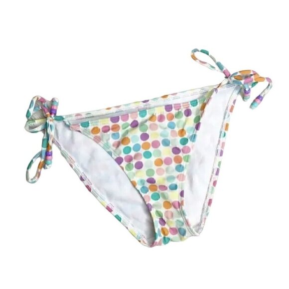 Victoria'a Secret Polka Dot Side Tie Bottoms Sz S - Picture 1 of 4